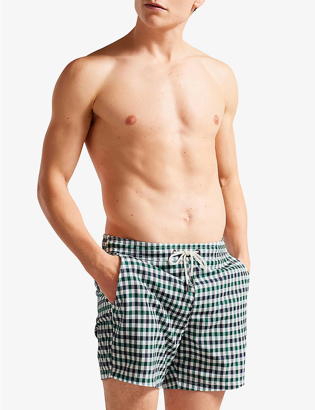 Ted Baker Addling Checked Recycled-polyester Swim Shorts 5 Ted Baker Addling Checked Recycled-polyester Swim Shorts - Image 3