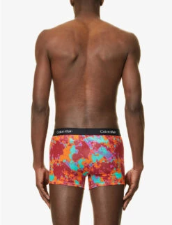 Calvin Klein Abstract-print Stretch-recycled Cotton-blend Trunks 8 Calvin Klein Abstract-print Stretch-recycled Cotton-blend Trunks -Gentlemen Style Shop R04117792 FRESHPEPPERMINT ALT02