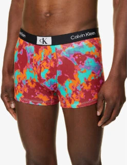 Calvin Klein Abstract-print Stretch-recycled Cotton-blend Trunks 9 Calvin Klein Abstract-print Stretch-recycled Cotton-blend Trunks -Gentlemen Style Shop R04117792 FRESHPEPPERMINT ALT03