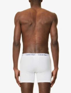 Calvin Klein Logo-waistband Stretch-cotton Boxers 8 Calvin Klein Logo-waistband Stretch-cotton Boxers -Gentlemen Style Shop R04117797 WHITE ALT02
