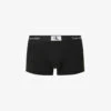 Calvin Klein Logo-waistband Stretch-recycled Cotton-blend Trunks -Gentlemen Style Shop R04117818 BLACK M