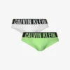 Calvin Klein Branded-waistband Regular-fit Pack Of Two Stretch-cotton Briefs 2 Calvin Klein Branded-waistband Regular-fit Pack Of Two Stretch-cotton Briefs -Gentlemen Style Shop R04117828 MULTI M
