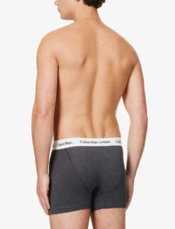 Calvin Klein Pack Of Three Logo-print Stretch-cotton Trunks -Gentlemen Style Shop R04117831 MULTI ALT03