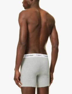 Calvin Klein Logo-waistband Pack Of Three Stretch-cotton Boxers -Gentlemen Style Shop R04117841 MULTI ALT02
