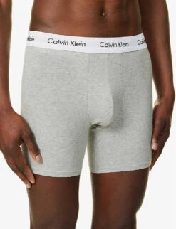 Calvin Klein Logo-waistband Pack Of Three Stretch-cotton Boxers -Gentlemen Style Shop R04117841 MULTI ALT03