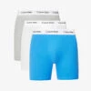 Calvin Klein Logo-waistband Pack Of Three Stretch-cotton Boxers 1 Calvin Klein Logo-waistband Pack Of Three Stretch-cotton Boxers -Gentlemen Style Shop R04117841 MULTI M