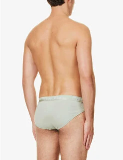 Calvin Klein Pack Of Three Logo-waistband Regular-fit Cotton-blend Briefs 10 Calvin Klein Pack Of Three Logo-waistband Regular-fit Cotton-blend Briefs -Gentlemen Style Shop R04117847 MULTI ALT03