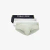 Calvin Klein Pack Of Three Logo-waistband Regular-fit Cotton-blend Briefs -Gentlemen Style Shop R04117847 MULTI M