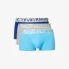 Calvin Klein Logo-waistband Pack Of Three Stretch-jersey Trunks 1 Calvin Klein Logo-waistband Pack Of Three Stretch-jersey Trunks -Gentlemen Style Shop R04117857 MULTI M