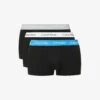 Calvin Klein Logo-waistband Low-rise Pack Of Three Stretch-cotton Trunks -Gentlemen Style Shop R04117860 MULTI M