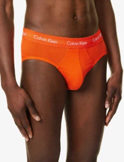 Calvin Klein Logo-print Stretch-cotton Briefs -Gentlemen Style Shop R04117870 MULTI ALT03