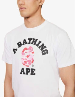 Camouflage-print Regular-fit Cotton-jersey T-shirt -Gentlemen Style Shop R04118319 WHITEPINK ALT04