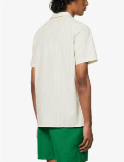 Vacay Striped Relaxed-fit Cotton Shirt 10 Vacay Striped Relaxed-fit Cotton Shirt -Gentlemen Style Shop R04122226 YELLOW ALT03