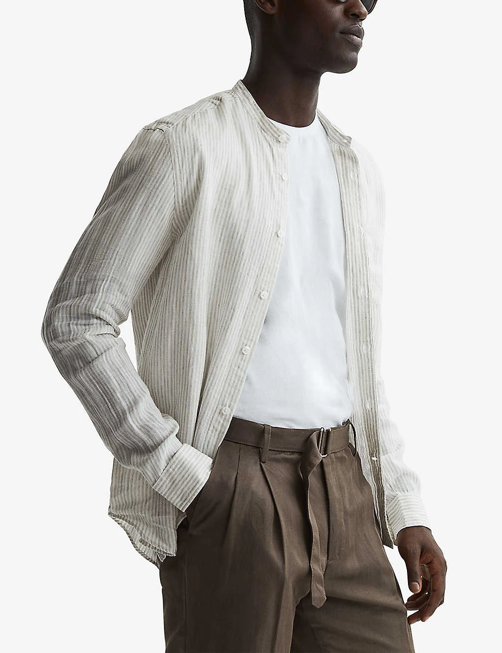 Reiss Ocean Striped Regular-fit Linen Shirt 5 Reiss Ocean Striped Regular-fit Linen Shirt - Image 3