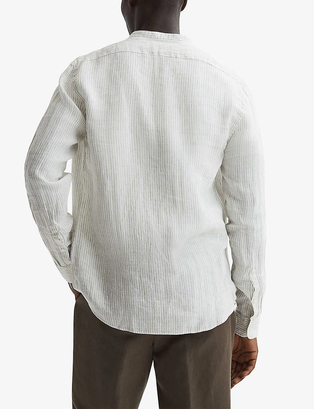 Reiss Ocean Striped Regular-fit Linen Shirt 6 Reiss Ocean Striped Regular-fit Linen Shirt - Image 4