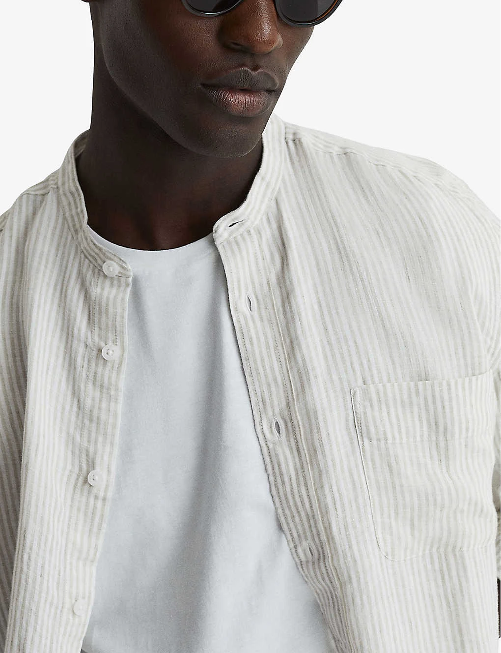 Reiss Ocean Striped Regular-fit Linen Shirt 7 Reiss Ocean Striped Regular-fit Linen Shirt - Image 5