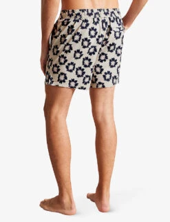 Ted Baker Wiklie Floral-print Regular-fit Woven Swim Shorts -Gentlemen Style Shop R04122393 STONE ALT03