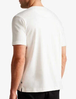 Ted Baker Kenedy Logo-print Cotton-jersey T-shirt -Gentlemen Style Shop R04122498 WHITE ALT03