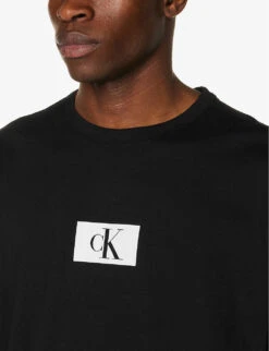 Calvin Klein Logo-print Relaxed-fit Cotton-jersey T-shirt 11 Calvin Klein Logo-print Relaxed-fit Cotton-jersey T-shirt -Gentlemen Style Shop R04123684 BLACK ALT04