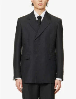 Prada Single-breasted Notched-lapel Wool-blend Jacket -Gentlemen Style Shop R04125439 ANTHRACITE ALT02