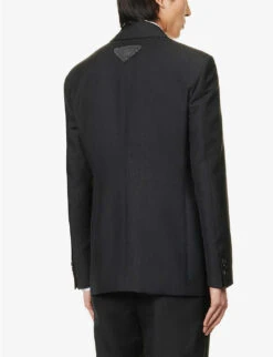 Prada Single-breasted Notched-lapel Wool-blend Jacket -Gentlemen Style Shop R04125439 ANTHRACITE ALT03