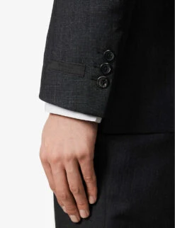 Prada Single-breasted Notched-lapel Wool-blend Jacket -Gentlemen Style Shop R04125439 ANTHRACITE ALT05