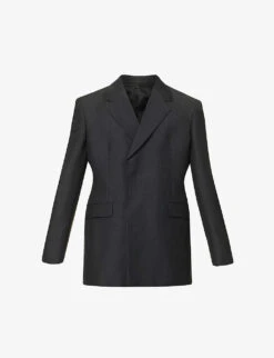 Prada Single-breasted Notched-lapel Wool-blend Jacket