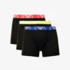 Emporio Armani Branded-waistband Pack Of Three Stretch-cotton Boxers 2 Emporio Armani Branded-waistband Pack Of Three Stretch-cotton Boxers -Gentlemen Style Shop R04126812 NERONERONERO M
