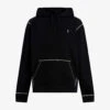 AllSaints Amir Logo-embroidered Relaxed-fit Organic-cotton Hoody -Gentlemen Style Shop R04127006 JETBLACK M