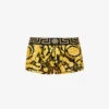 Versace Iconic-print Stretch-cotton Trunks 2 Versace Iconic-print Stretch-cotton Trunks -Gentlemen Style Shop R04127422 BLACKPRINT M