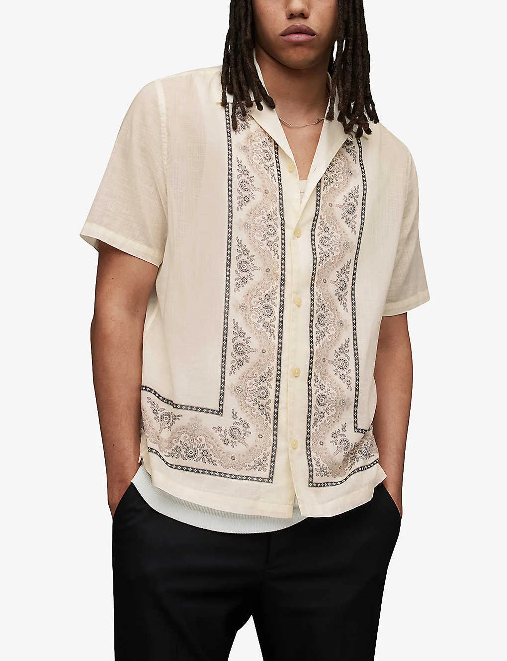 AllSaints Frontiere Bandana-print Relaxed-fit Cotton Shirt 5 AllSaints Frontiere Bandana-print Relaxed-fit Cotton Shirt - Image 3
