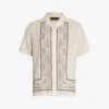 AllSaints Frontiere Bandana-print Relaxed-fit Cotton Shirt -Gentlemen Style Shop R04131363 ECRU M