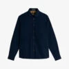 Ted Baker Almur Relaxed-fit Brushed Cotton-twill Overshirt 1 Ted Baker Almur Relaxed-fit Brushed Cotton-twill Overshirt -Gentlemen Style Shop R04131827 NAVY M