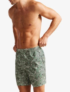 Ted Baker Kita Floral Camouflage-print Recycled-polyester Swim Shorts -Gentlemen Style Shop R04132394 KHAKI ALT02