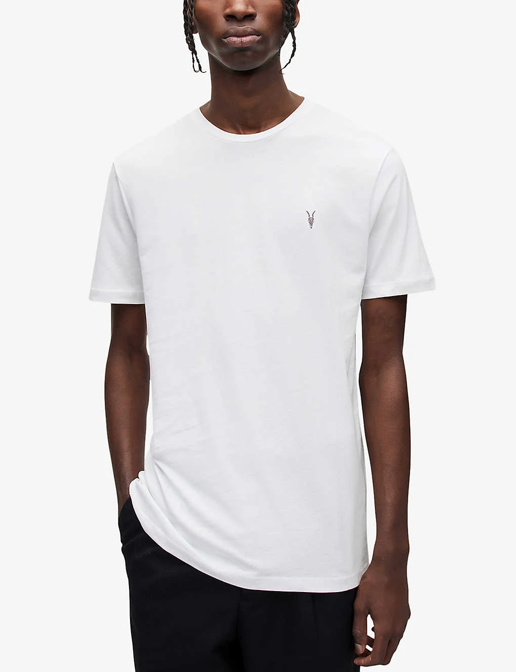 AllSaints Brace Pack Of Three Ramskull-embroidered Organic Cotton-jersey T-shirt 8 AllSaints Brace Pack Of Three Ramskull-embroidered Organic Cotton-jersey T-shirt - Image 6