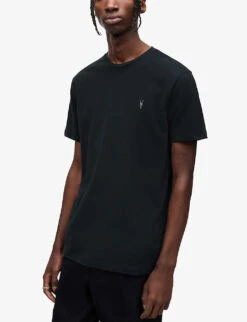 AllSaints Brace Pack Of Three Ramskull-embroidered Organic Cotton-jersey T-shirt 15 AllSaints Brace Pack Of Three Ramskull-embroidered Organic Cotton-jersey T-shirt -Gentlemen Style Shop R04132695 WHTEBLKSAPG ALT06