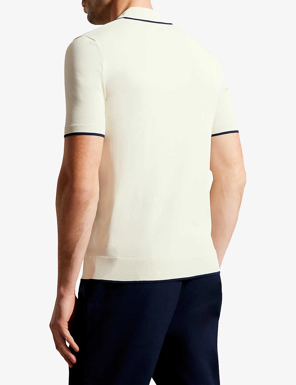 Ted Baker Open-neck Short-sleeved Stretch-cotton Polo Shirt 6 Ted Baker Open-neck Short-sleeved Stretch-cotton Polo Shirt - Image 4