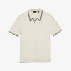 Ted Baker Open-neck Short-sleeved Stretch-cotton Polo Shirt -Gentlemen Style Shop R04133330 STONE M