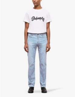THE KOOPLES Stripe-print Slim-fit Jeans -Gentlemen Style Shop R04136185 BLUE6 ALT02