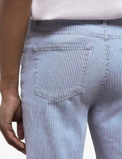 THE KOOPLES Stripe-print Slim-fit Jeans -Gentlemen Style Shop R04136185 BLUE6 ALT04