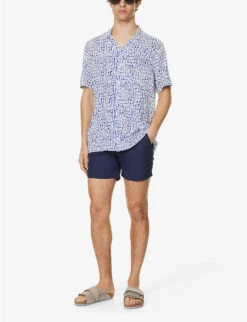 Goodman Graphic-print Relaxed-fit Woven Shirt -Gentlemen Style Shop R04138011 BLUE ALT01