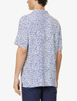 Goodman Graphic-print Relaxed-fit Woven Shirt -Gentlemen Style Shop R04138011 BLUE ALT03