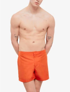 THE KOOPLES Elasticated-waist Side-slip Woven Swim Shorts -Gentlemen Style Shop R04138180 ORA01 ALT02