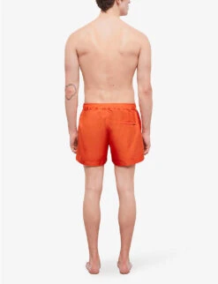 THE KOOPLES Elasticated-waist Side-slip Woven Swim Shorts -Gentlemen Style Shop R04138180 ORA01 ALT03