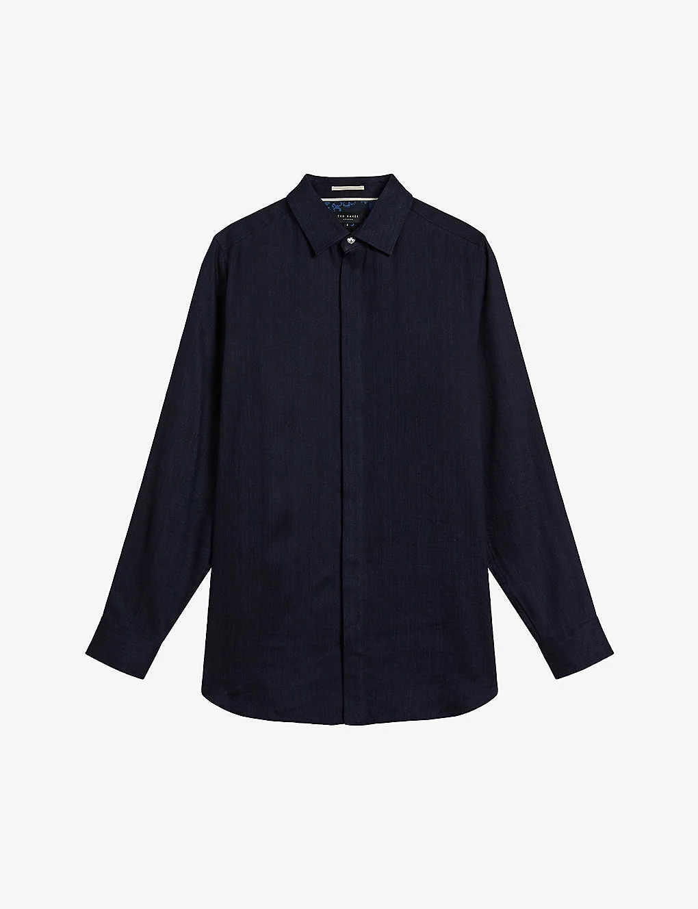 Ted Baker Jasperr Regular-fit Long-sleeve Linen-blend Shirt 3 Ted Baker Jasperr Regular-fit Long-sleeve Linen-blend Shirt