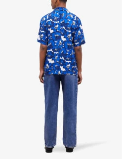THE KOOPLES Floral-print Relaxed-fit Woven Shirt 11 THE KOOPLES Floral-print Relaxed-fit Woven Shirt -Gentlemen Style Shop R04140804 BLU01 ALT03