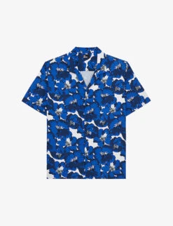 THE KOOPLES Floral-print Relaxed-fit Woven Shirt