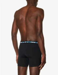 Nike Logo-waistband Pack Of Three Stretch-recycled Polyester Boxers -Gentlemen Style Shop R04140809 BLKBLUEFREY ALT02