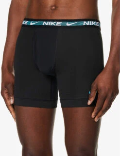 Nike Logo-waistband Pack Of Three Stretch-recycled Polyester Boxers -Gentlemen Style Shop R04140809 BLKBLUEFREY ALT03