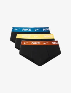 Nike Logo-waistband Pack Of Three Stretch-cotton Briefs